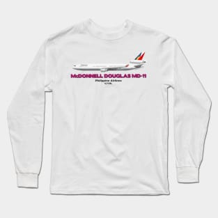 McDonnell Douglas MD-11 - Philippine Airlines Long Sleeve T-Shirt